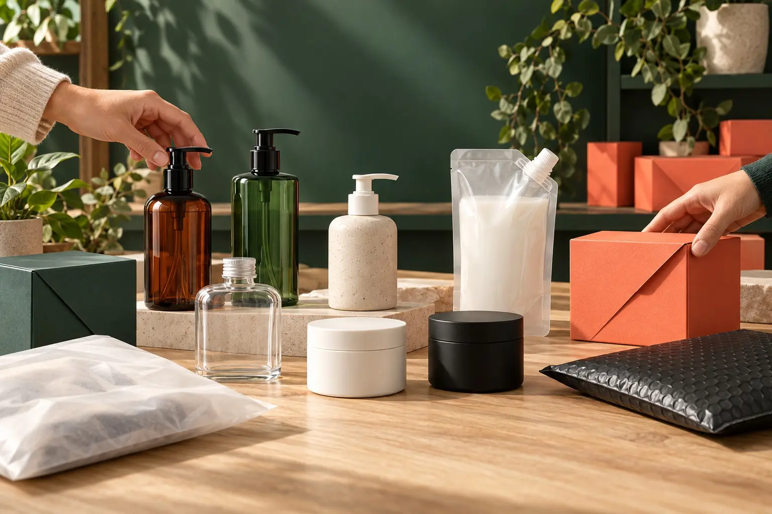 Tuck Packaging bottles, pouches, jars and premium presentation boxes